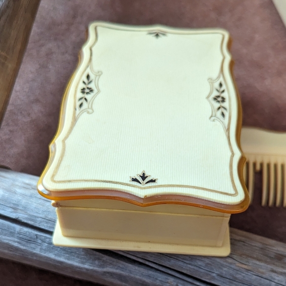 Antique 1930-1940 Celluloid Vanity 3 Piece Set - Picture 6 of 10